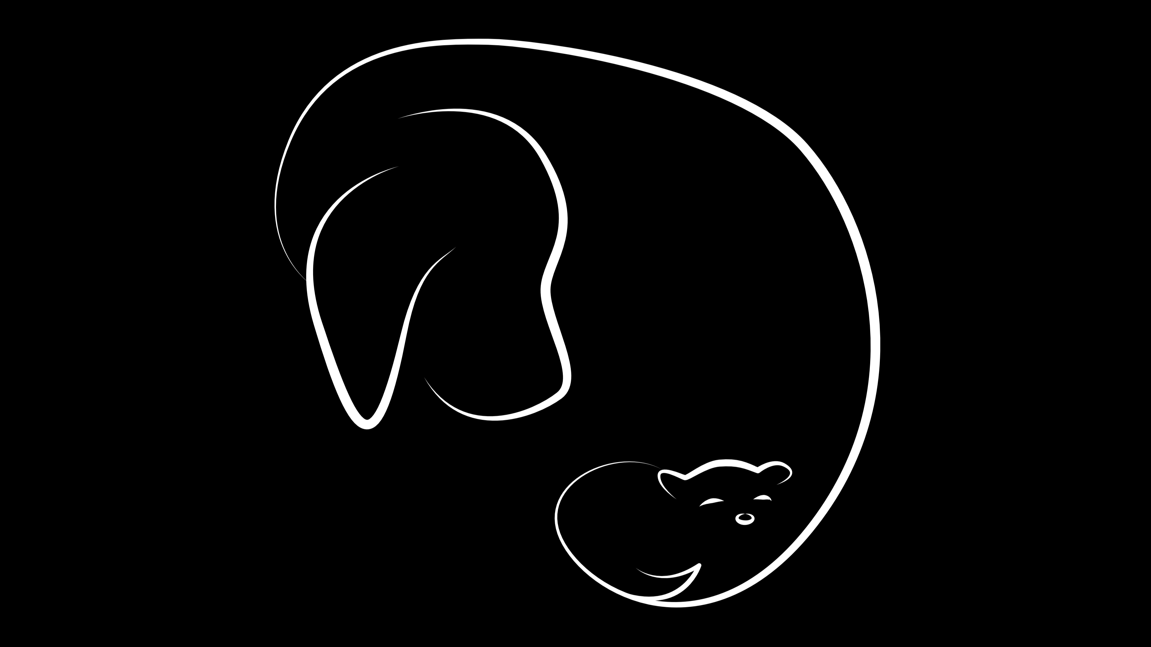 Illustration föreställande en hund som tittar på en sovande valp.